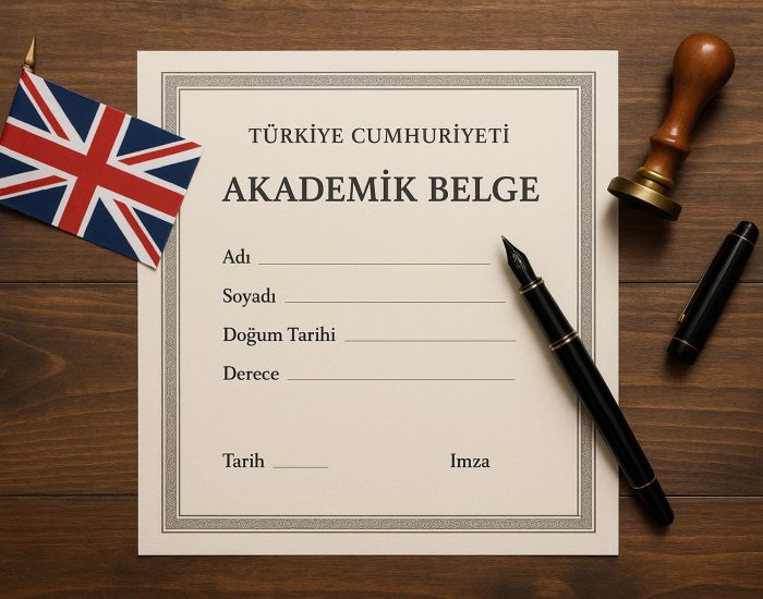 Turkish Academic credentials certified translation in the UK by ANZ Translation